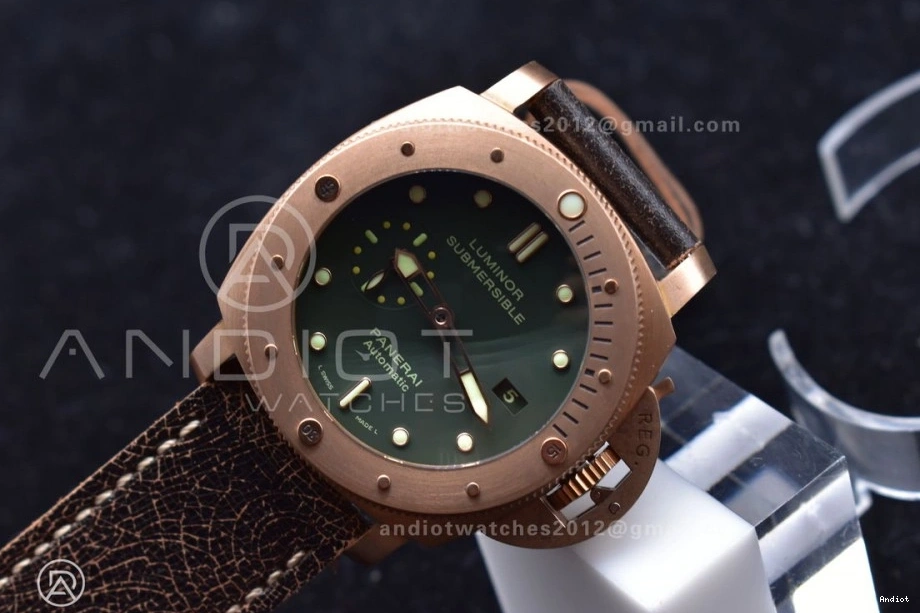 N Calfskin on 1:1 Best PAM382 Strap Super Distressed Brown P.9000 VSF Bronzo V2 Edition Clone 0511